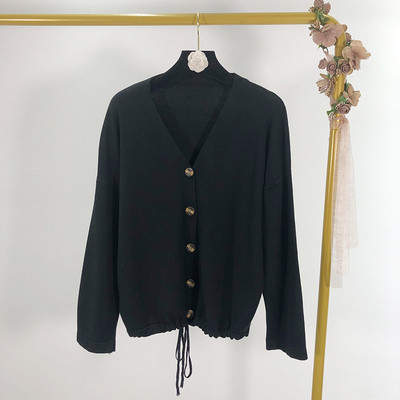 Γυναικεία καθημερινή ζακέτα με ζώνες μέσης και λαιμόκοψη