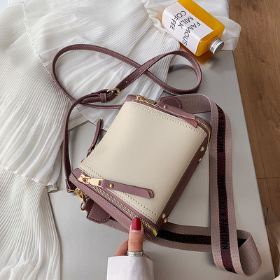 Női táska cipzáras díszítéssel több színben