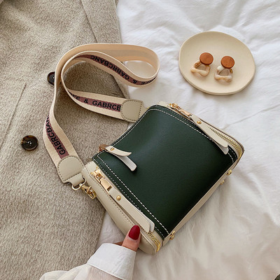 Női táska cipzáras díszítéssel több színben