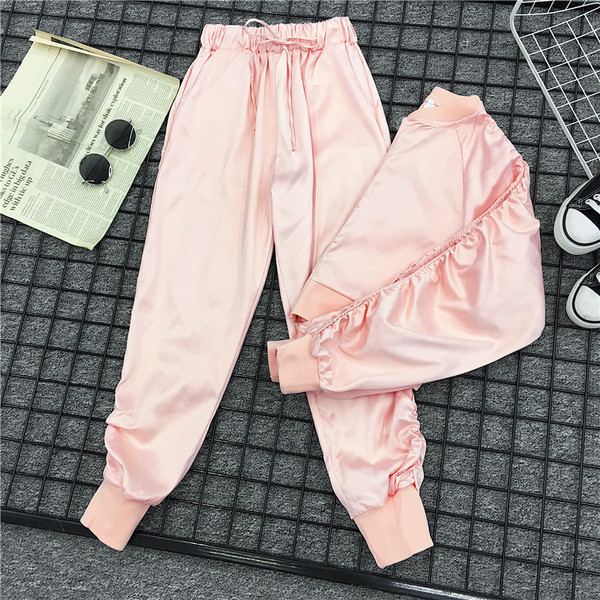 Αθλητικό γυναικείο σετ σε  ροζ χρώμα