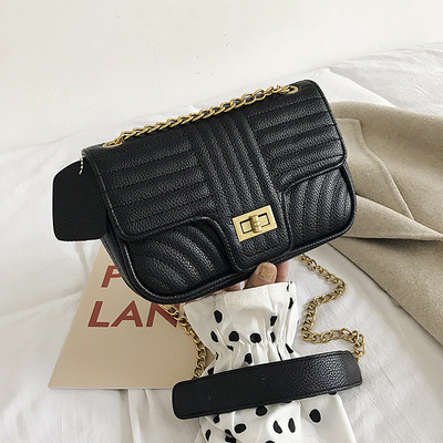 Γυναικεία έκο δερμάτινη τσάντα με αλυσίδα