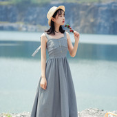 Rochie lunga moderna de dama cu bretele