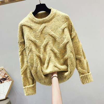 Χειμερινόγυναικείο  πουλόβερ  σε τέσσερα χρώματα με λαιμό O