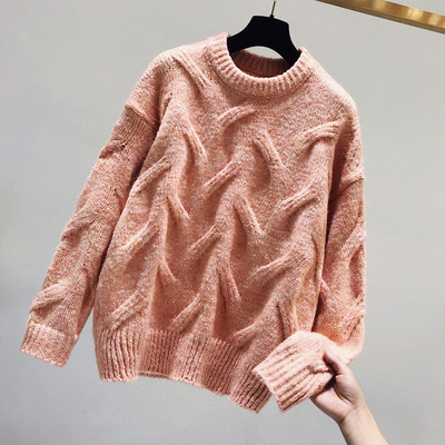 Χειμερινόγυναικείο  πουλόβερ  σε τέσσερα χρώματα με λαιμό O