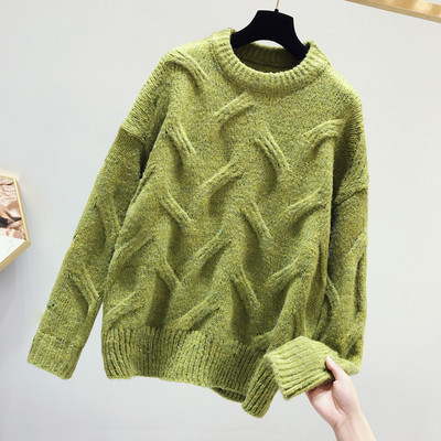 Χειμερινόγυναικείο  πουλόβερ  σε τέσσερα χρώματα με λαιμό O