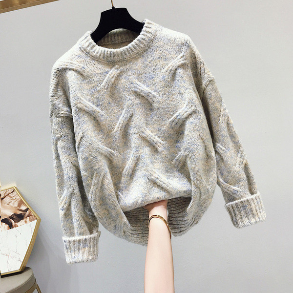 Χειμερινόγυναικείο  πουλόβερ  σε τέσσερα χρώματα με λαιμό O