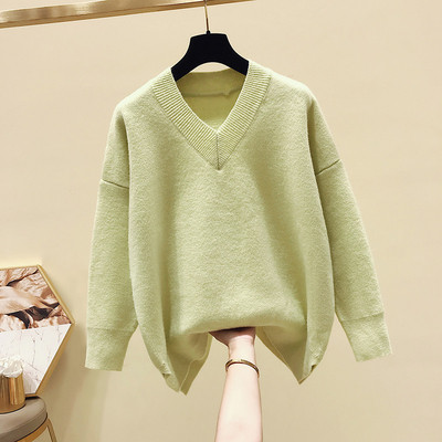 Női téli pulóver V-nyakkal, négy színben