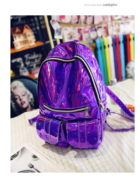 Rucsac de dama model NOU cu efect stralucitor in mai multe culori