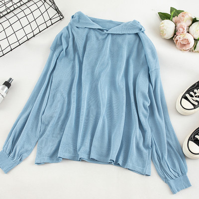 Καθημεινή γυναικεία μπλούζα με κουκούλα - σε τέσσερα χρώματα