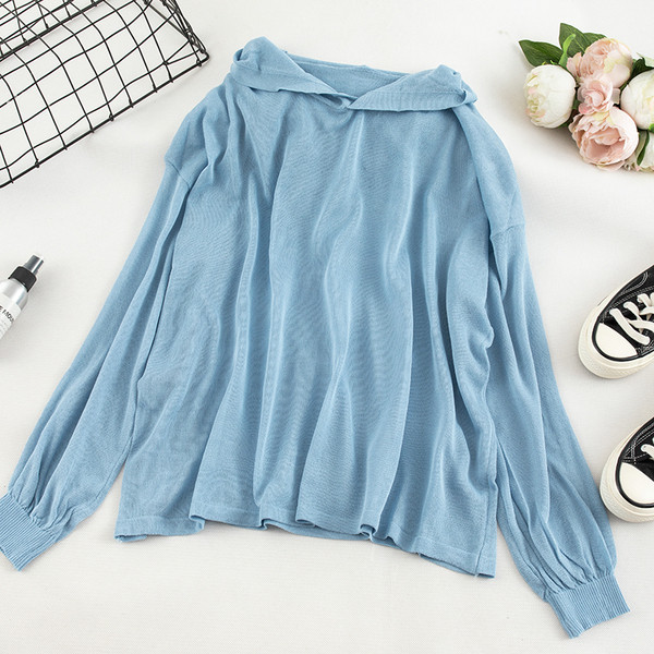 Καθημεινή γυναικεία μπλούζα με κουκούλα - σε τέσσερα χρώματα