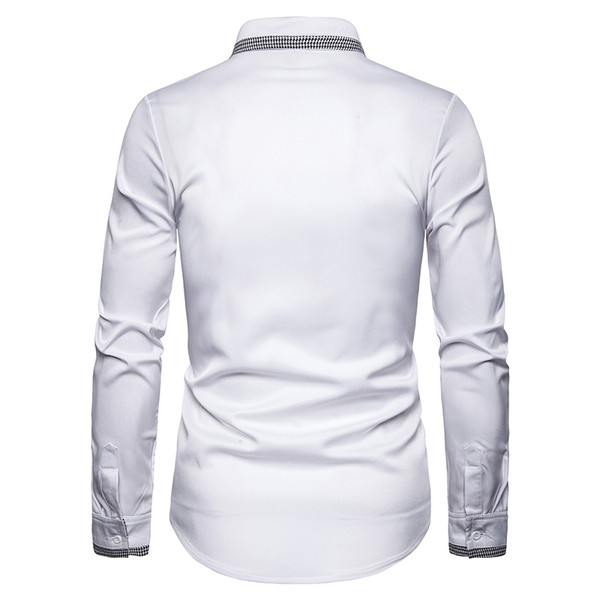 Stílusos férfi ing fehér és fekete színben