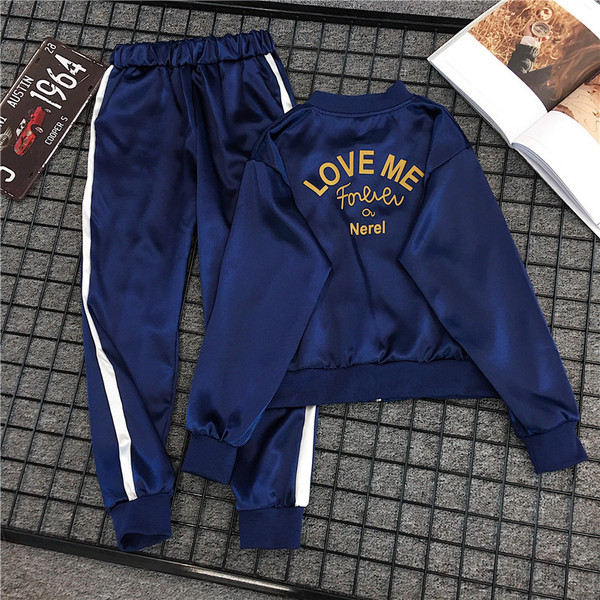 Új modell sport női szett kék és rózsaszín felirattal