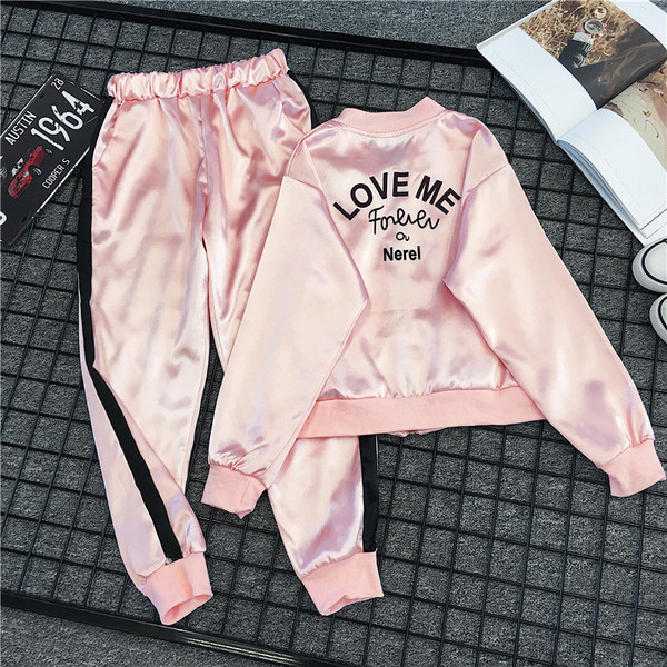 Új modell sport női szett kék és rózsaszín felirattal