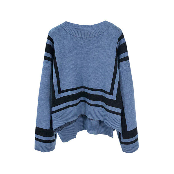 Σύντομο γυναικείο πουλόβερ με μακριά φαρδιά μανίκια σε τρία χρώματα