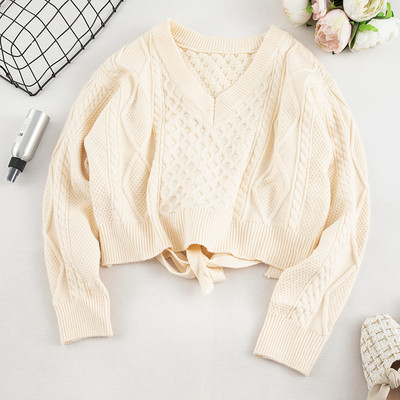 Μοντέρνο γυναικείο πουλόβερ με V-λαιμό σε τέσσερα χρώματα