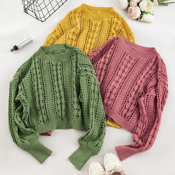 Κορυφαίο  γυναικείο πουλόβερ με λαιμό O