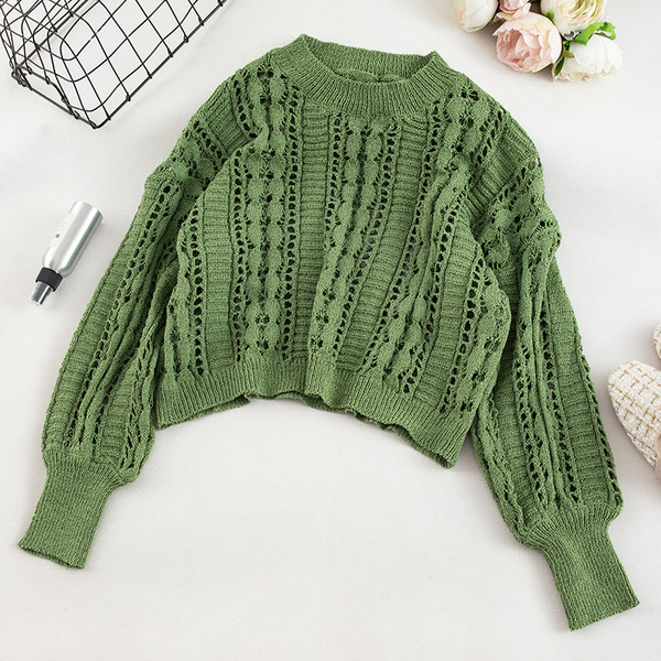 Κορυφαίο  γυναικείο πουλόβερ με λαιμό O