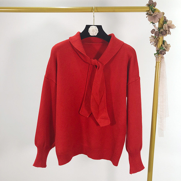 Καθημερινό γυναικείο πουλόβερ  με λαιμόκοψη σε τρία χρώματα