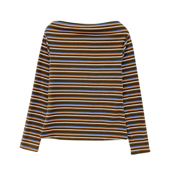 Γυναικεία μπλούζα  με λαιμό O σε καφέ χρώμα