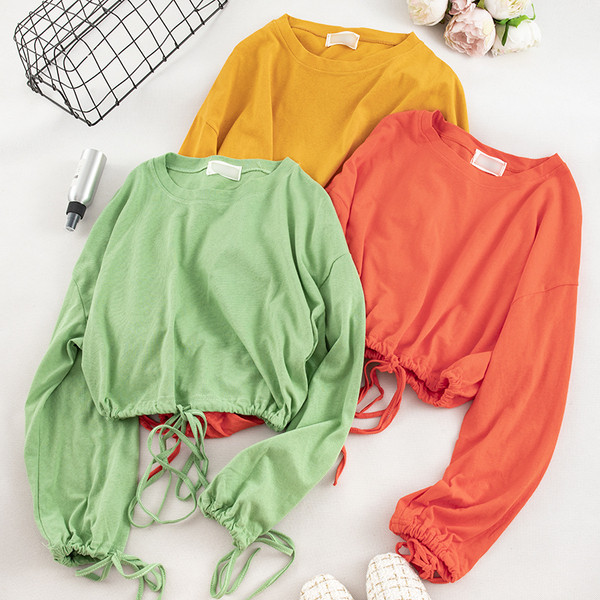 Καθημερινή  γυναικεία μπλούζα σε πέντε χρώματα με κορδόνια