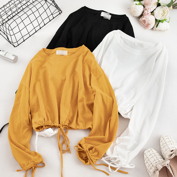 Καθημερινή  γυναικεία μπλούζα σε πέντε χρώματα με κορδόνια