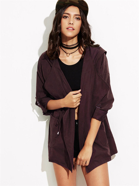 Őszi női kabát fűzővel és zsebbel több színben