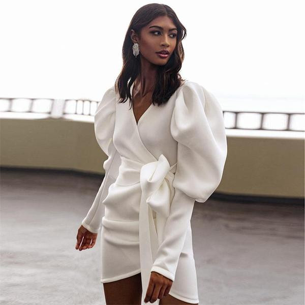 Rochie moderna de dama cu maneci largi si curea in mai multe culori