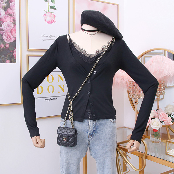 Νέο μοντέλο σετ  ζακέτα  + αμάνικο  σε γκρι, μαύρο και άσπρο χρώμα 