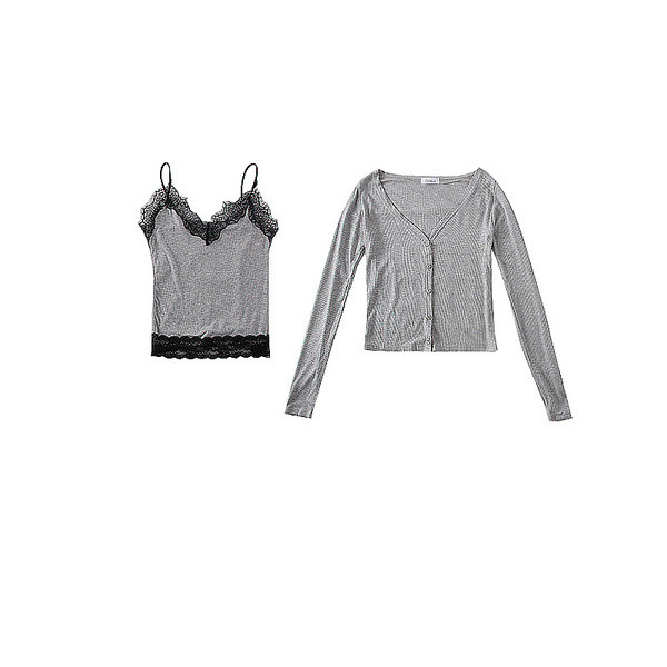 Νέο μοντέλο σετ  ζακέτα  + αμάνικο  σε γκρι, μαύρο και άσπρο χρώμα 