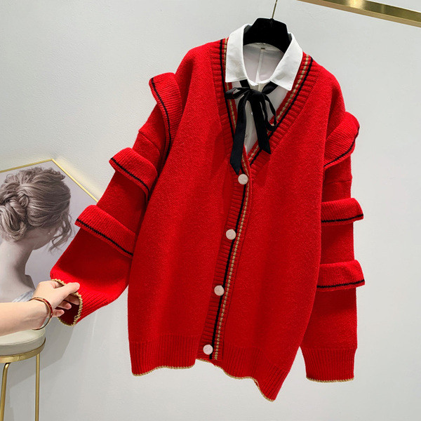 Lezser női kardigán széles ujjal, több színben