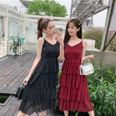 Γυναικείο casual μακρύ φόρεμα  σε δύο χρώματα με λεπτούς ιμάντες