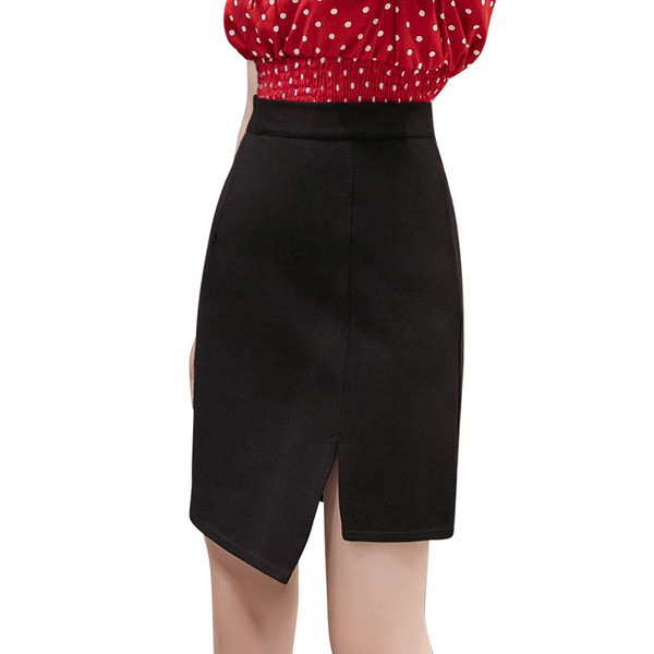 Elegáns női szoknya két színben - fekete és piros