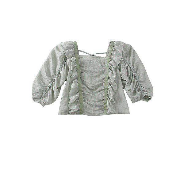 Új modell női blúz négyzet alakú nyakkivágással, három színben