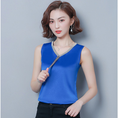 Νέο μοντέλο  γυναικεία αμάνικο V-neckσε πέντε χρώματα