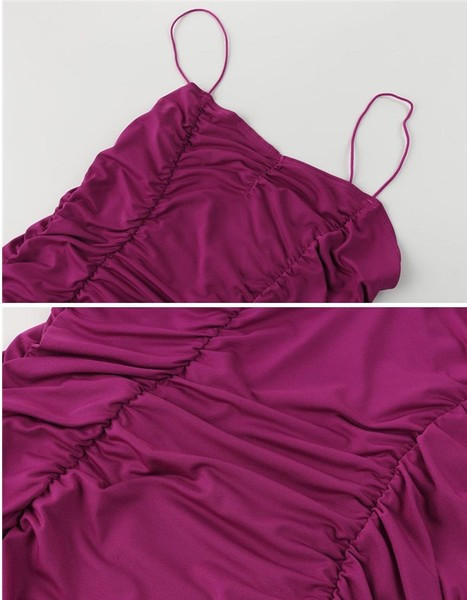 Női ruha Karcsú modell vékony lila pántokkal