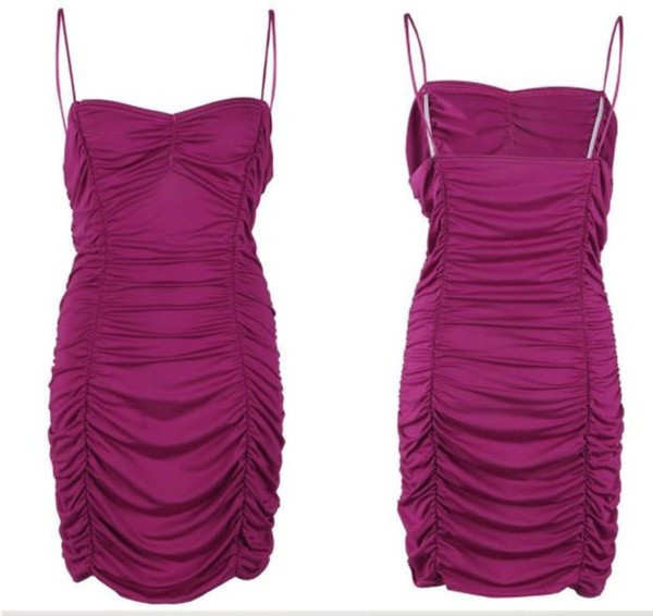 Női ruha Karcsú modell vékony lila pántokkal