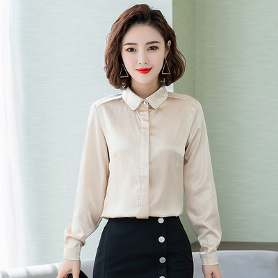 Κομψό γυναικείο πουκάμισο με μακριά μανίκια - σε τέσσερα χρώματα