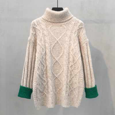 Pulover de iarna de dama cu guler polo inalt in mai multe culori