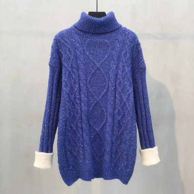 Pulover de iarna de dama cu guler polo inalt in mai multe culori