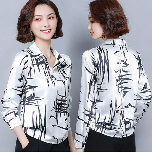 Cămașă elegantă de damă cu guler clasic în trei culori