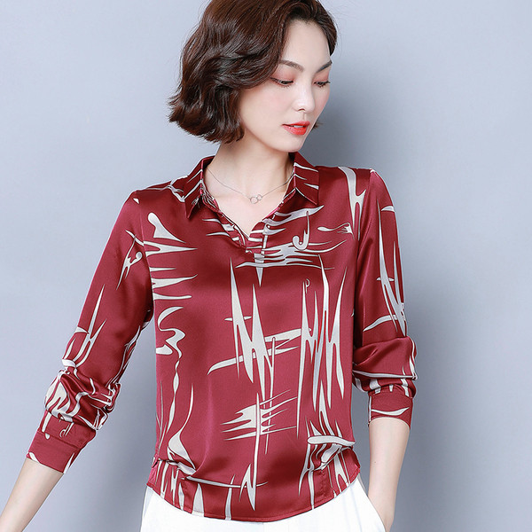 Cămașă elegantă de damă cu guler clasic în trei culori