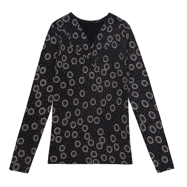 Νέο μοντέλο γυναικεία μπλούζα  σε μαύρο χρώμα με V-neck