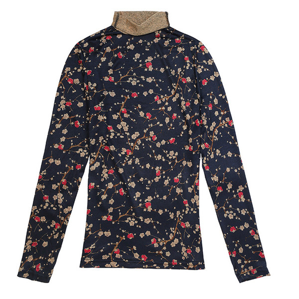 Stílusos női blúz - két színben virágos motívumokkal