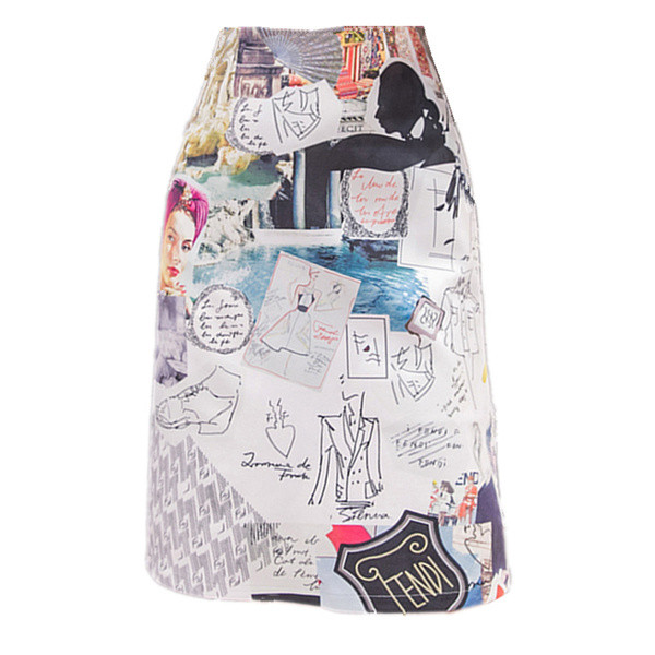 Új modell női szoknya mintával - magas derék