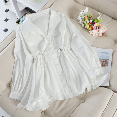 Γυναικείο φθινοπρινό μπουφάν με κορδόνια στη μέση σε τέσσερα χρώματα