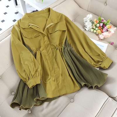 Γυναικείο φθινοπρινό μπουφάν με κορδόνια στη μέση σε τέσσερα χρώματα