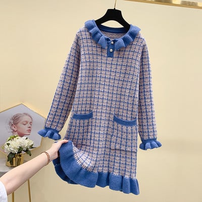 Γυναικείο φόρεμα για το χειμώνα με μακριά μανίκια σε διάφορα χρώματα