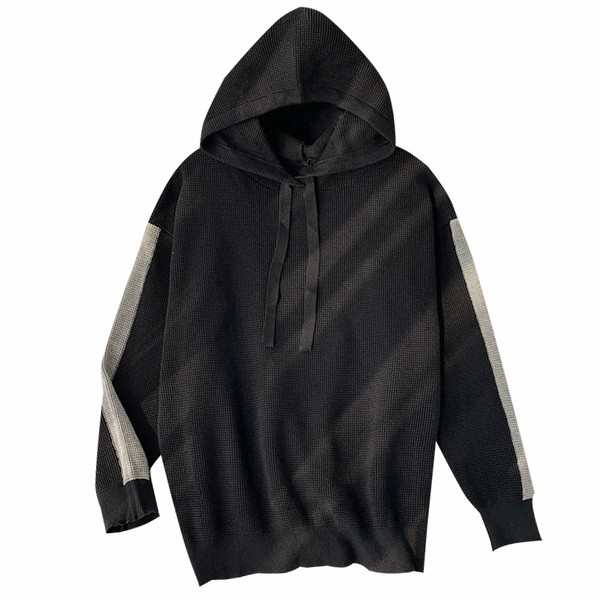 Hanorac pentru femei de zi cu zi cu glugă în negru și roz