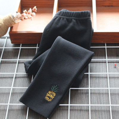 Model nou de pantaloni copii pentru fete cu broderie in mai multe culori