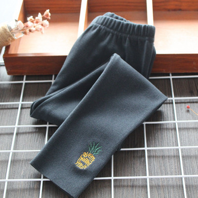 Model nou de pantaloni copii pentru fete cu broderie in mai multe culori